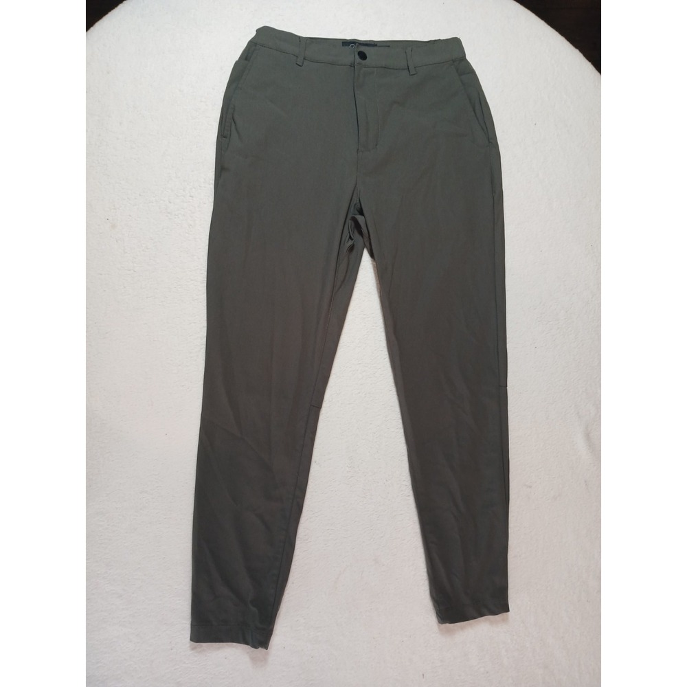 Cuts Mens Med Dark Olive Green Performance‎ Chino Golf Pant Business Casual